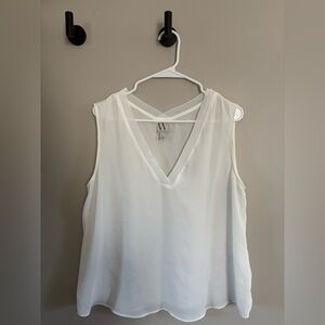 White Sleeveless Top